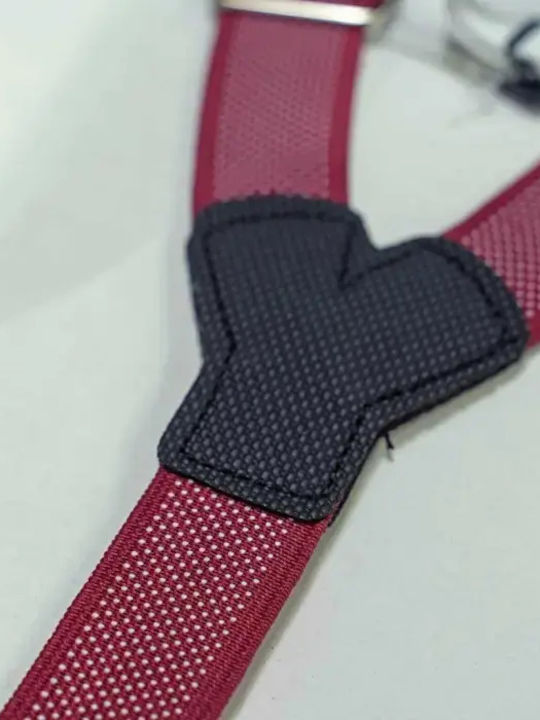 Kids Set Suspenders Tie Boys Dots Burgundy