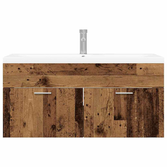 vidaXL Πάγκος χωρίς Νιπτήρα Μ100xΒ38.5xΥ46cm Παλιό Ξύλο