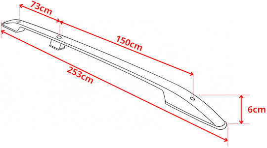 Roof Rails Opel Vivaro Renault Trafic Fiat Talento 2014 Short Black