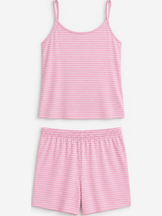 Cherry Sommer Herrenpyjama Rosa