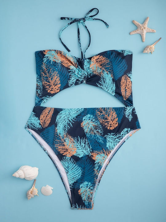 Blue Swimsuit with Openings