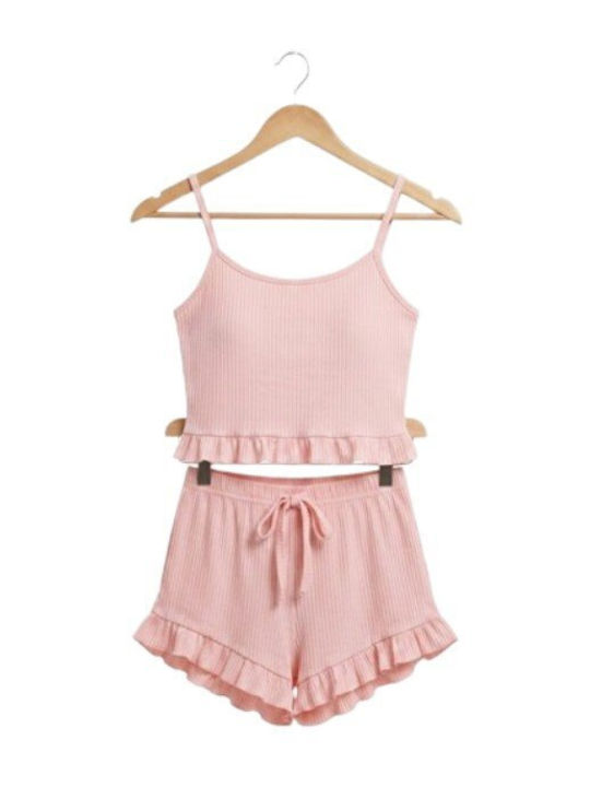 Soccus Set Pijamale Dama De Vară Roz