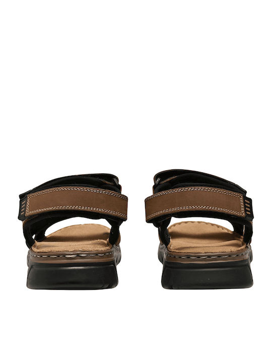 Leather Men's Sandals In Brown Colour