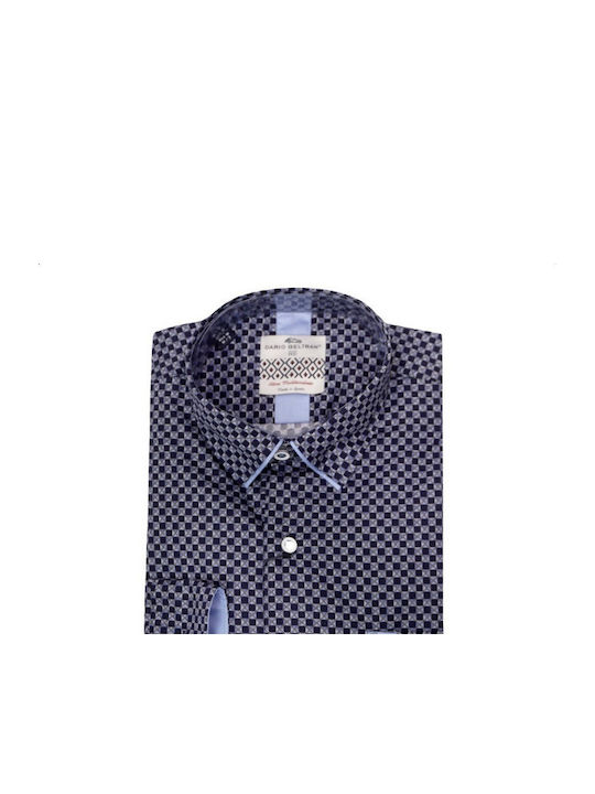Short Sleeve Cotton Shirt Blue