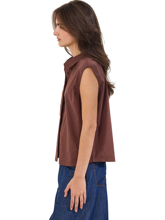 Long Sleeve Women's Shirt Cacao