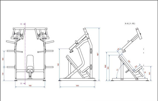 EBX Machine Πρέσα Ώμων χωρίς Βάρη