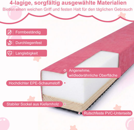 Costway Πλατφόρμα Ισορροπίας Κόκκινη 8x10x210cm