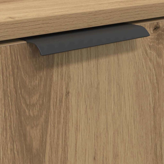 vidaXL Шкаф със Мивка & Огледало Artisan Oak Brown