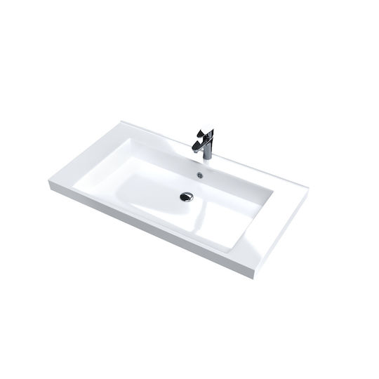 Sanitec Lido 55 Waschtisch mit Waschbecken L55xB35xH60cm Canyon Greyish