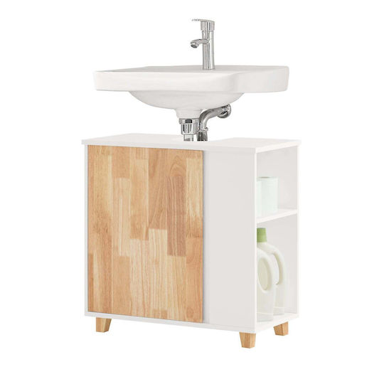 SoBuy Waschtisch mit Waschbecken L30xB30xH60cm Weiß