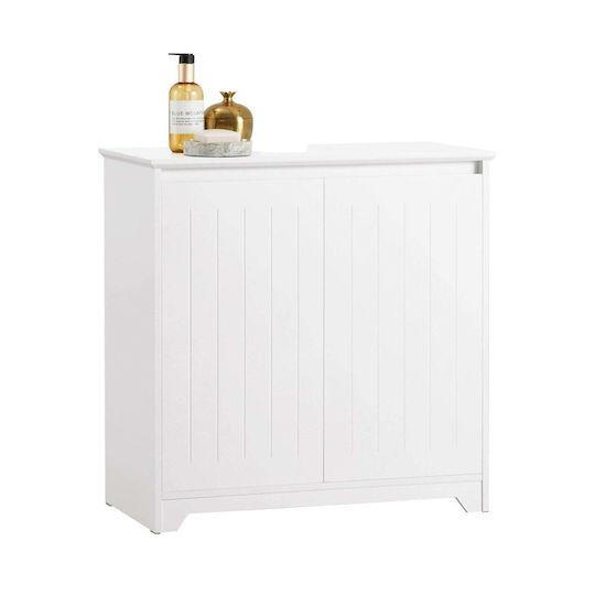 SoBuy Waschtisch mit Waschbecken L30xB30xH60cm Weiß