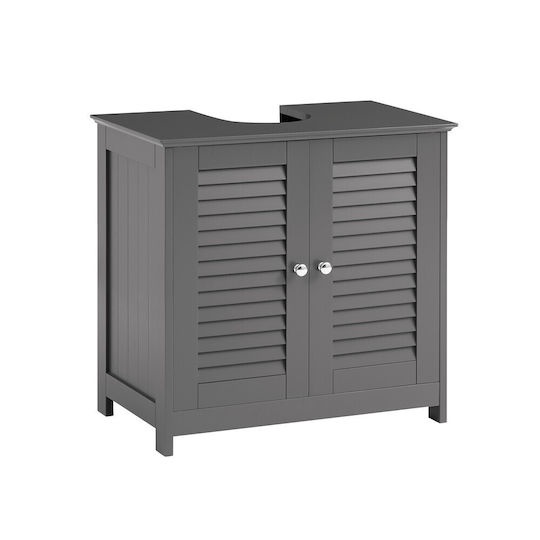 SoBuy Waschtisch mit Waschbecken L60xB35xH58cm Gray