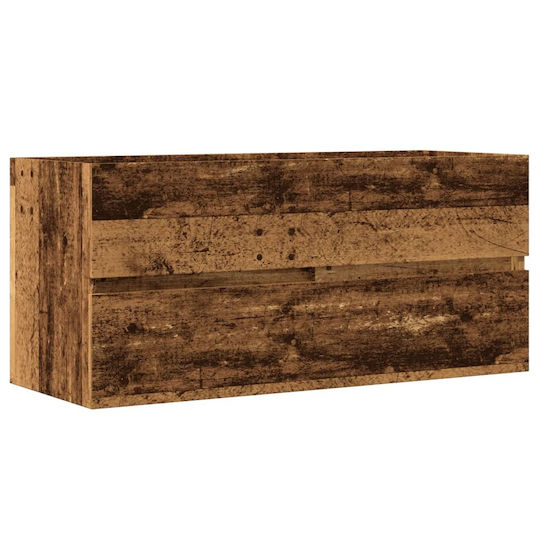 vidaXL Πάγκος με Νιπτήρα Μ100xΒ38.5xΥ45cm Μαύρο