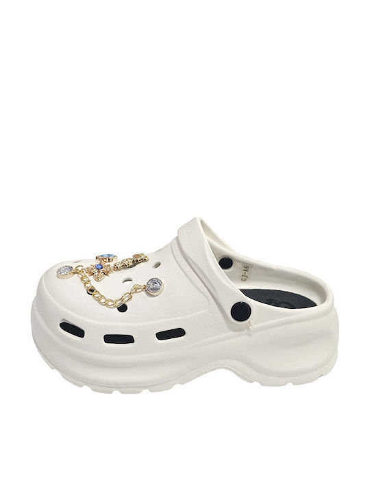 Ustyle Damentag Holzschuhe Weiß