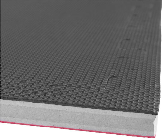 AMILA Gym Equipment Flooring Double Sided Black/Grey 100x100cm 1 Piece