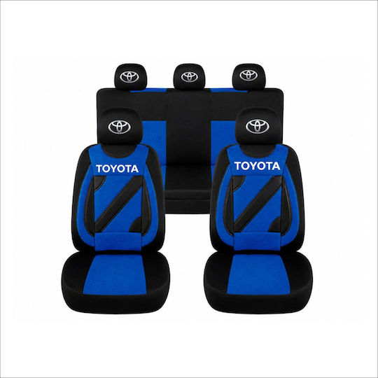 Set Universal Nero Blue Custom Seat Covers Toyota