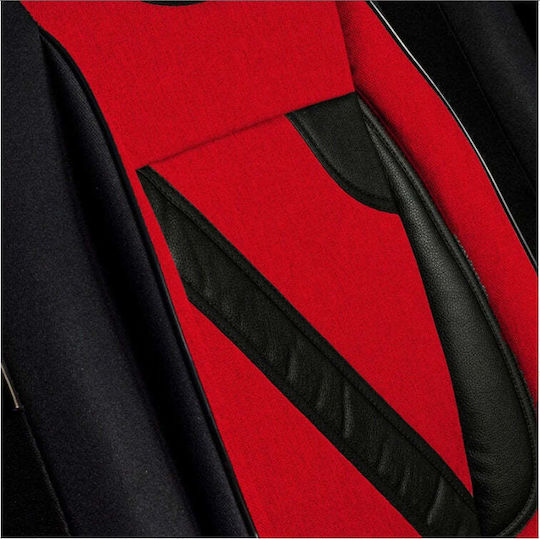 Set Huse Scaune Auto Universale Negre Roșii Personalizate Fiat