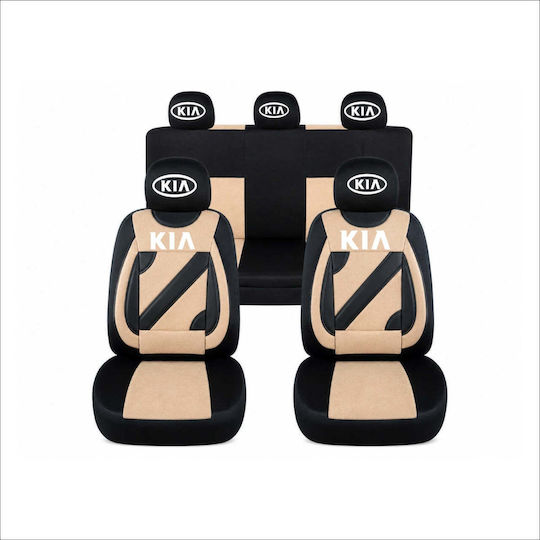 Set Universal Nero Beige Custom Seat Covers Kia
