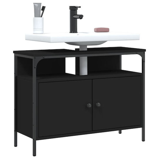 vidaXL Πάγκος χωρίς Νιπτήρα Μ60xΒ30xΥ60cm Μαύρο vidaXL Πάγκος χωρίς Νιπτήρα Μ60xΒ30xΥ60cm Μαύρο