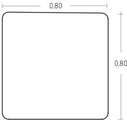 PM-IC8080-GM Квадратно LED 80x80см Златист