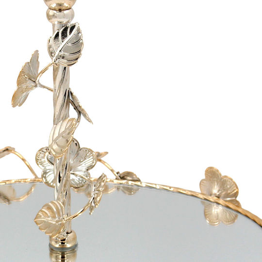 Keskor Metallic Gold Cake Stand 31x31x33cm