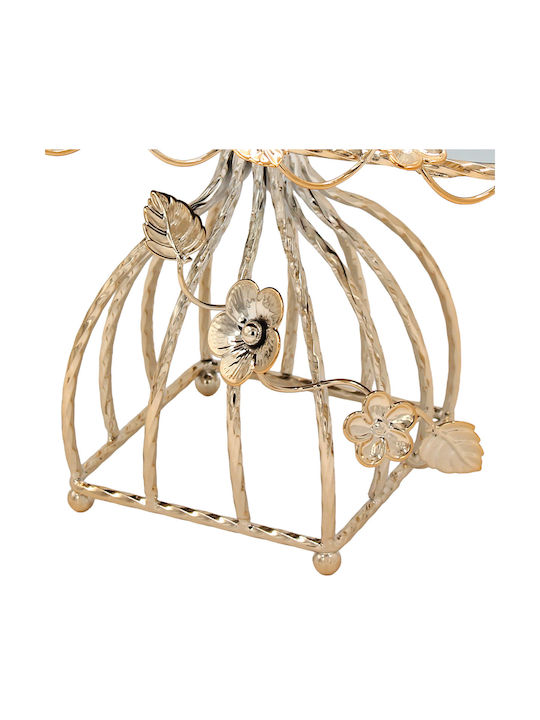 Keskor Metallic Gold Cake Stand 33x21x19cm