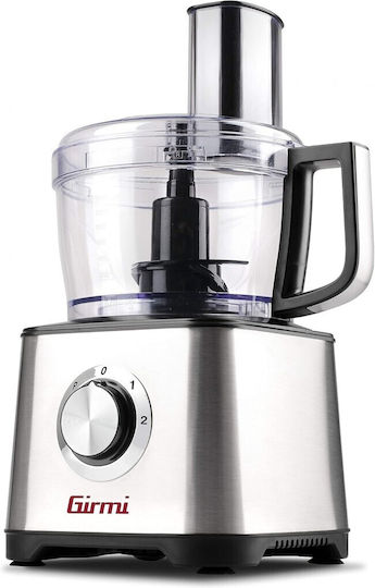 Girmi Food Processor 600W with 1.2L Bowl and Blender Jug Silver