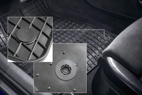 Rubber Car Mats Renault Twingo Ii Hatchback 2007-2014 Black Fitted