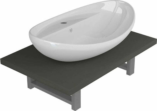 vidaXL Countertop with Sink L60xW40xH16.3cm Gray