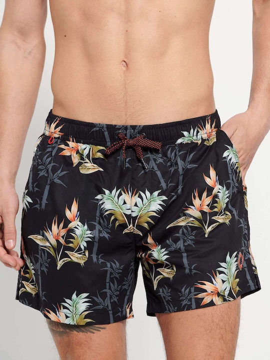 Ανδρικό Μαγιό Σορτς Μαύρο Floral