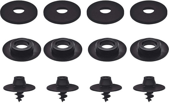 Rubber Car Mats Peugeot Expert Ii Van 2nd Row 2007-2016 Black Fitted
