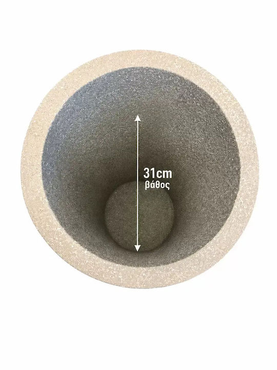 Vază Decorativă Din Polirășină Gri 34xÎ71cm