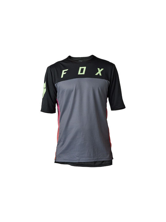 Fox Defend Short Sleeves Cycling Jersey Gray
