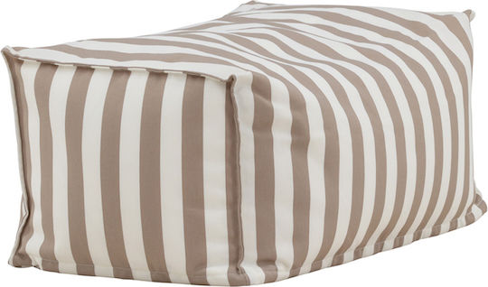 Πουφ Σκαμπό Αδιάβροχο Redang White/beige 75x40x33cm
