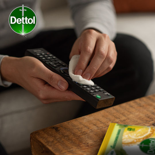 Dettol Power & Fresh Μαντηλάκια Καθαρισμού Γενικής Χρήσης με Απολυμαντική Δράση Λεμόνι & Λάιμ 30 τμχ