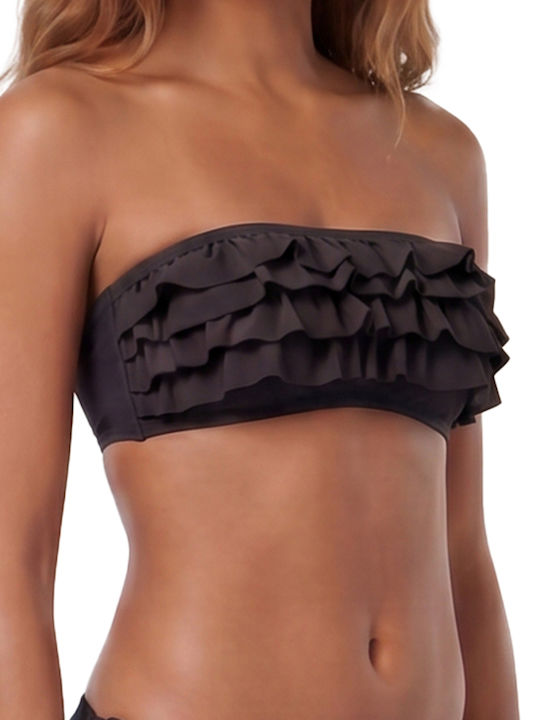 Strapless Bikini Top Μαύρο