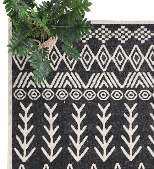 Royal Carpet Flox Wohnzimmer Teppich Rechteckiges Sommer Korbweide Schwarz 140x200cm