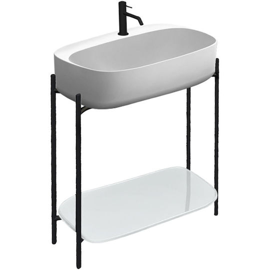 Scarabeo Blat cu Lavoar L74xW43xH90cm Negru