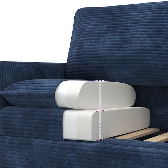 Scaun De Relaxare Închis Albastru 126x81x87.5cm
