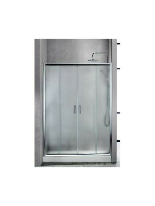 Tema Divider De Verandă Duș Cu Cabina De Duș Glisantă 170x180cm Tesatura Chrome