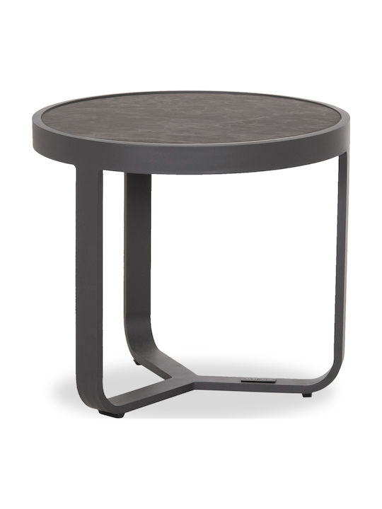 Auxiliary Garden Table for Small Outdoor Spaces Aluminum Anthracite 45x45x41cm