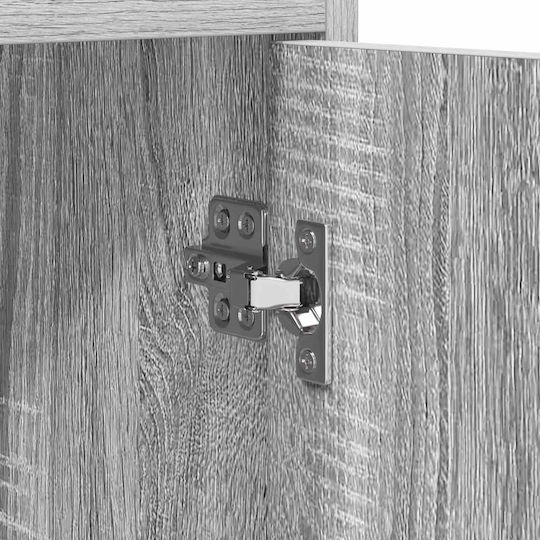 Schuhschrank aus Holz Grau B48xT36xH92cm
