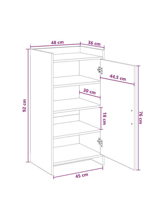 vidaXL Schuhorganisatoren aus Spanplatte 48x36x92cm