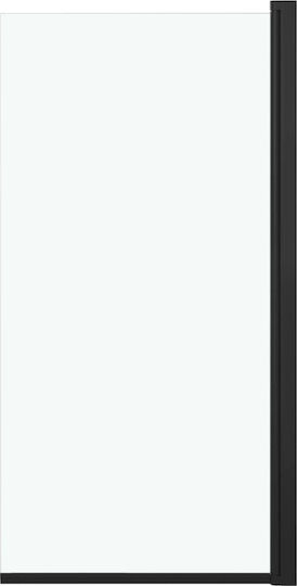 vidaXL Διαχωριστικό Μπανιέρας 68x130cm Black