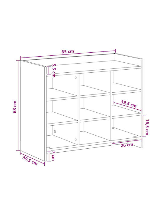vidaXL Schuhorganisator aus Spanplatte 85x39.5x70cm
