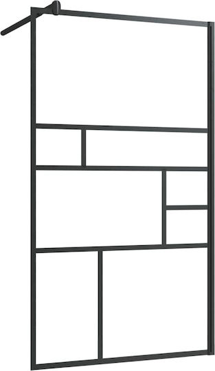vidaXL Διαχωριστικό Ντουζιέρας 88-90x195cm Black vidaXL Διαχωριστικό Ντουζιέρας 88-90x195cm Black