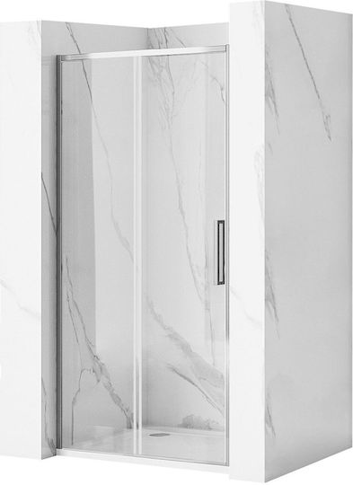 Rea Shower Screen for Shower with Sliding Door 110x195cm Chrome