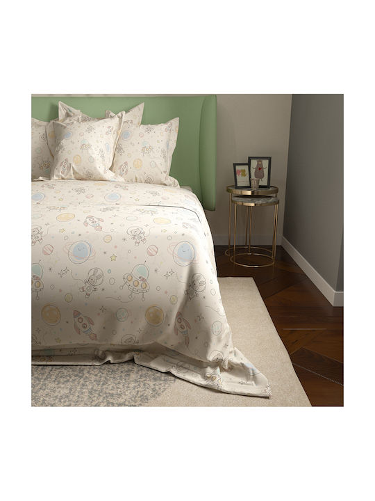 Charalambidis Textiles Salonica Pillowcases Set Sky Blue 52x72cm