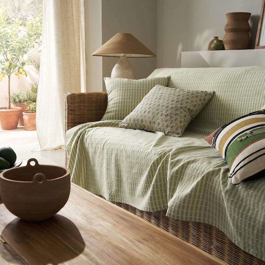 Gofis Home Elysia Cuvertură Pentru Canapea De Fotoliu Jacquard 180x180cm Verde Gradina