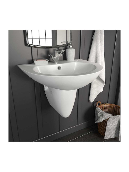 vidaXL Vessel Ceramic Bathroom Sink 52x45x49cm White